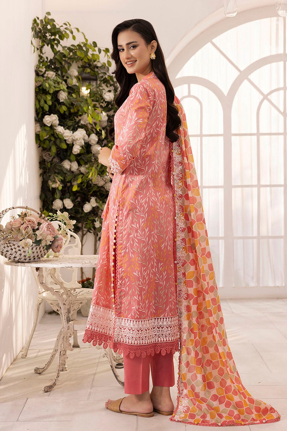 Gul Ahmed 3 Piece Unstitched Embroidered Printed Lawn Suit CL-52001