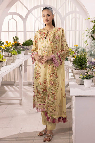 Gul Ahmed 3 Piece Unstitched Printed Lawn Suit with Schiffli Lace Printed Lawn Dupatta CL-52098