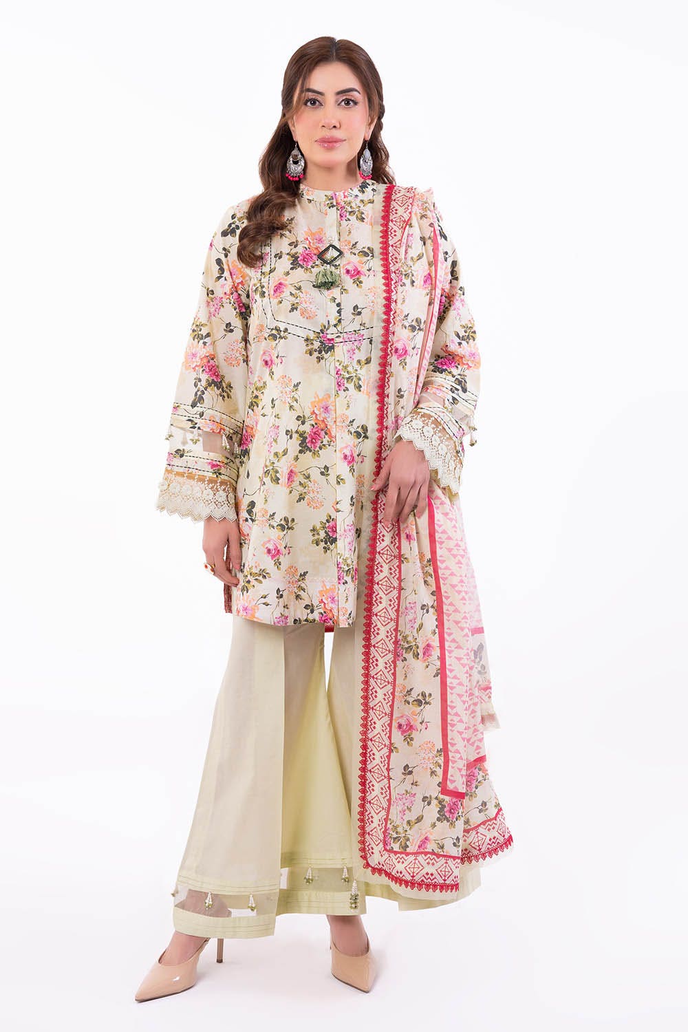 Gul Ahmed 3 Piece Unstitched Printed Lawn Suit CL-52198 B