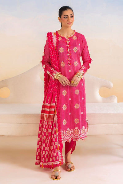 Gul Ahmed 3 Piece Unstitched Embroidered Lacquer Printed Lawn Suit with Lacquer Printed Lawn Dupatta CL-52344