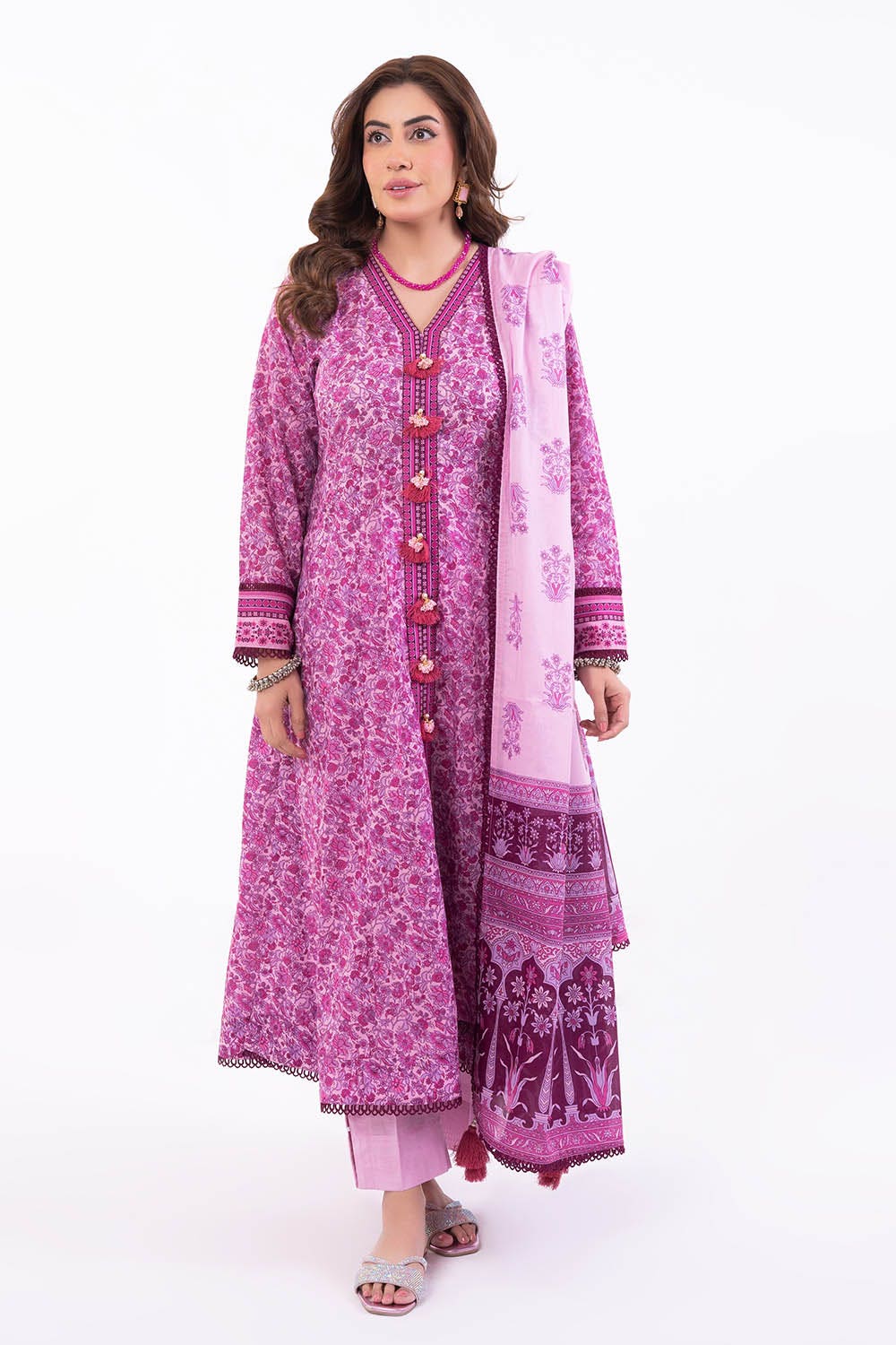 Gul Ahmed 3 Piece Unstitched Printed Lawn Suit CL-52372 A