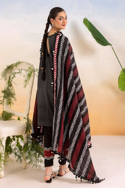 Gul Ahmed 3 Piece Unstitched Embroidered Lacquer Printed Lawn Suit with Lacquer Printed Lawn Dupatta CL-52392
