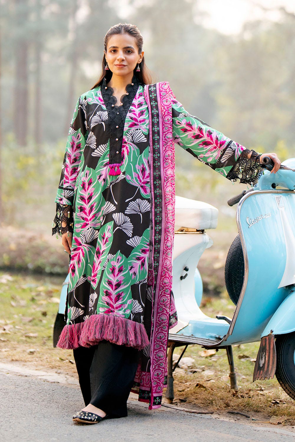 Gul Ahmed 3 Piece Unstitched Jacquard Suit with Printed Lawn Dupatta CL-52478