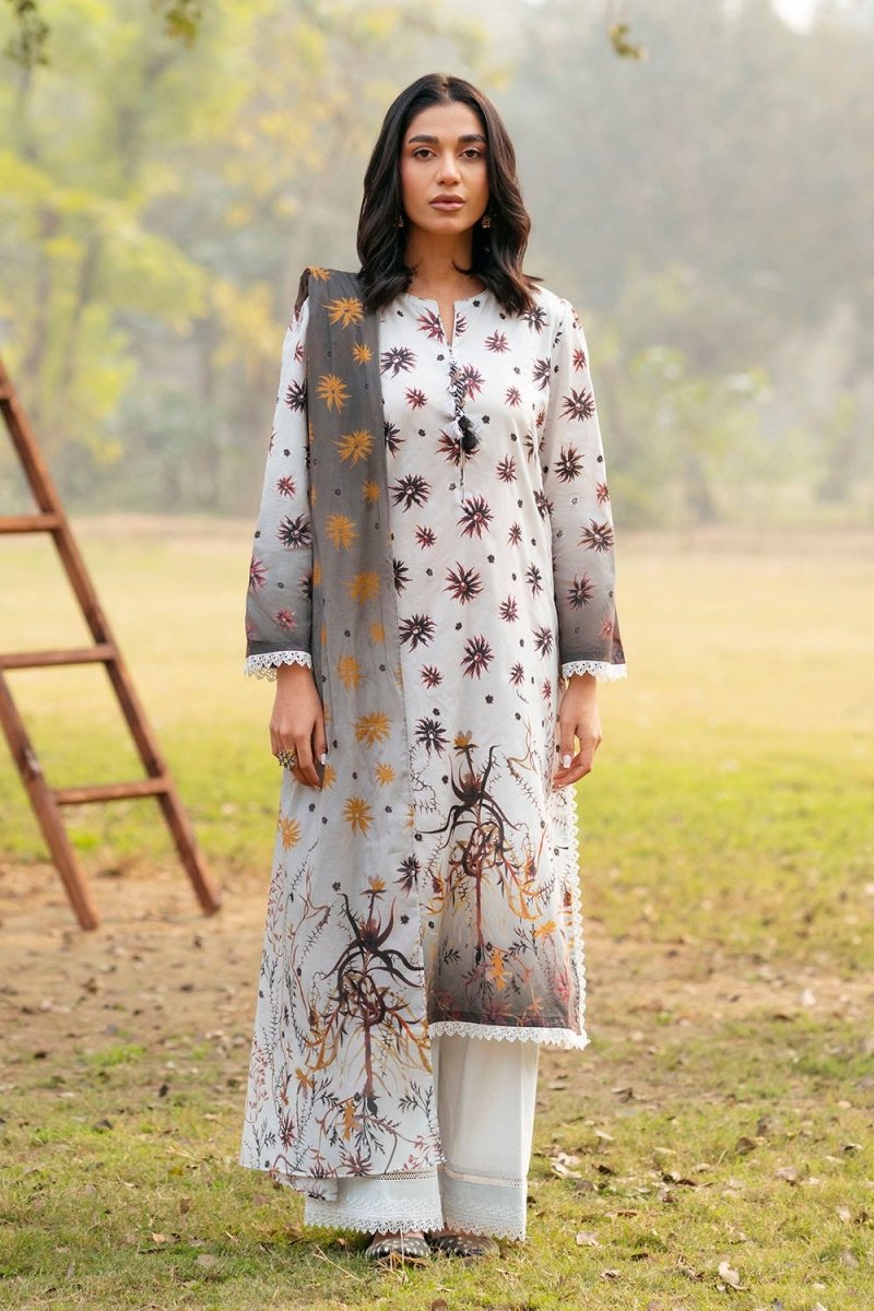 Gul Ahmed 3 Piece Unstitched Jacquard Suit with Printed Lawn Dupatta CL-52502