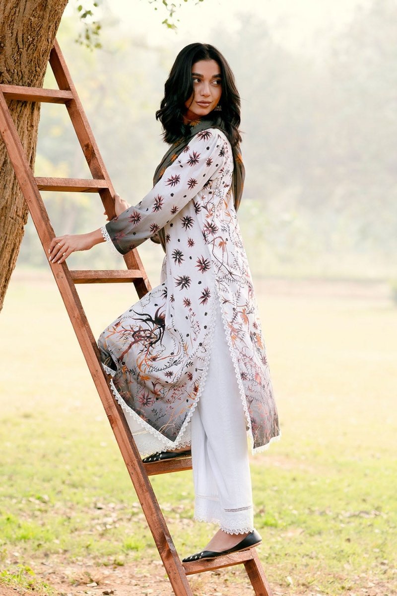 Gul Ahmed 3 Piece Unstitched Jacquard Suit with Printed Lawn Dupatta CL-52502