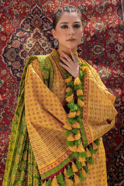 Gul Ahmed 3 Piece Unstitched Gold Printed Lawn Suit CL-52624