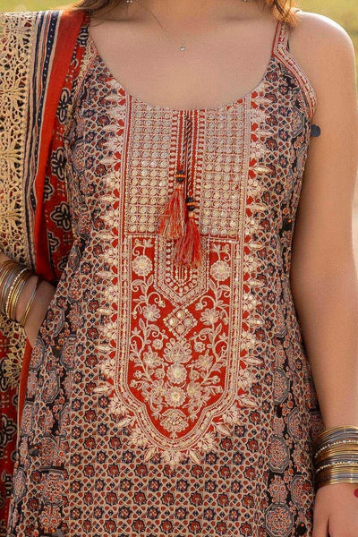 Gul Ahmed 3 Piece Unstitched Embroidered Printed Lawn Suit CL-52658