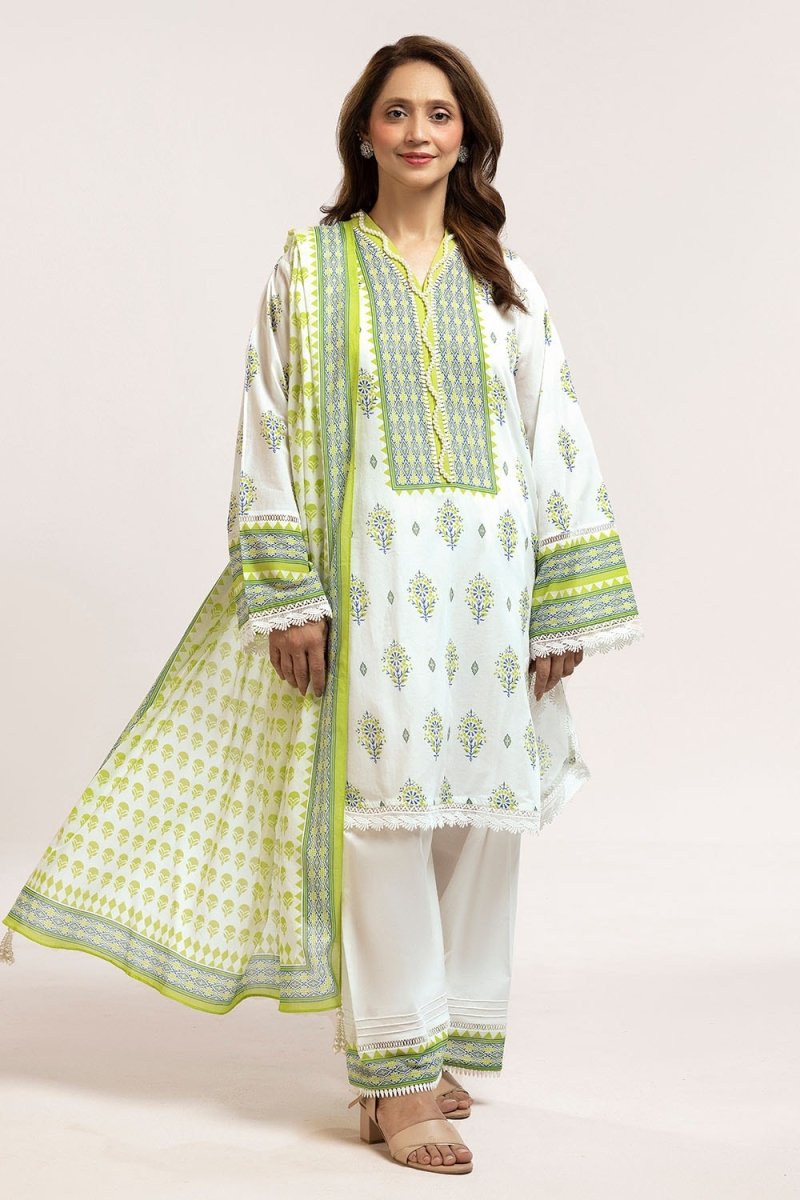 Gul Ahmed 3 Piece Unstitched Printed Lawn Suit CL-52665