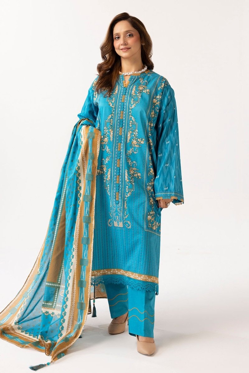 Gul Ahmed 3 Piece Unstitched Printed Lawn Suit CL-52668