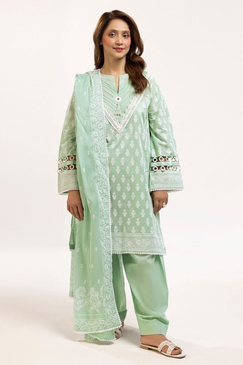 Gul Ahmed 3 Piece Unstitched Lacquer Printed Lawn Suit CL-52678