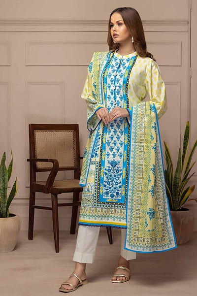 Gul Ahmed 3PC Unstitched Printed Lawn Suit CLP-32236 A