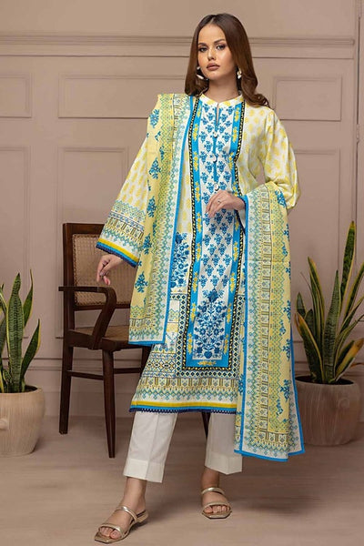 Gul Ahmed 3PC Unstitched Printed Lawn Suit CLP-32236 A