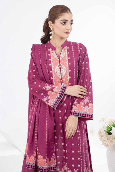 Gul Ahmed 3PC Unstitched Printed Lawn Suit CLP-32242