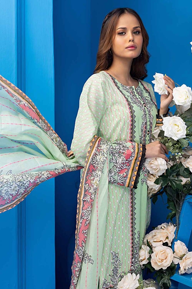 Gul Ahmed 3PC Unstitched Printed Lawn Suit CLP-32243 A