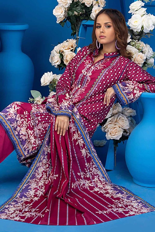 Gul Ahmed 3PC Unstitched Printed Lawn Suit CLP-32243 B