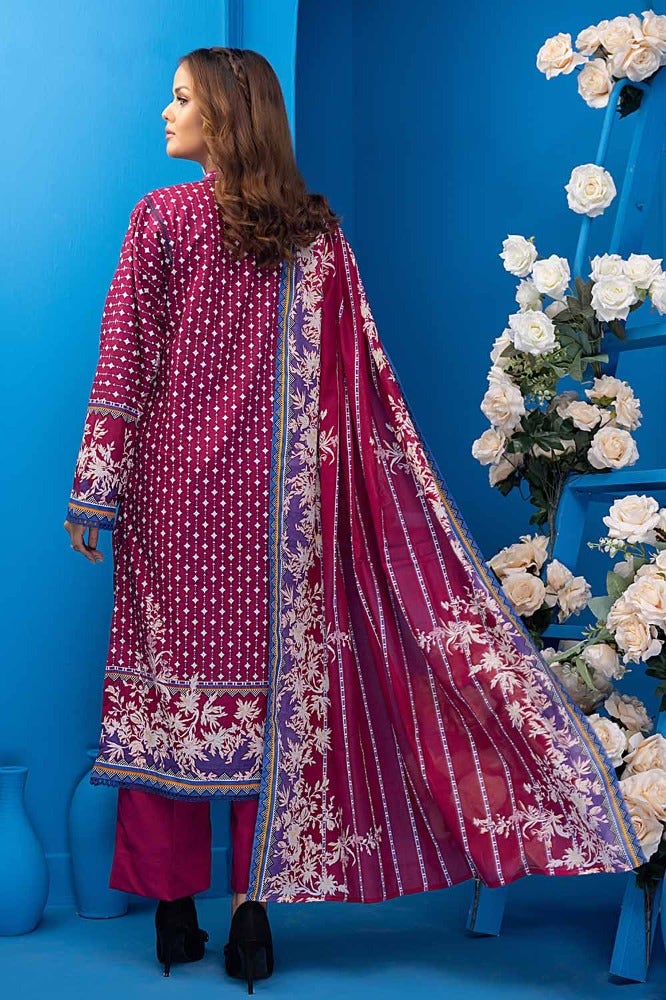 Gul Ahmed 3PC Unstitched Printed Lawn Suit CLP-32243 B