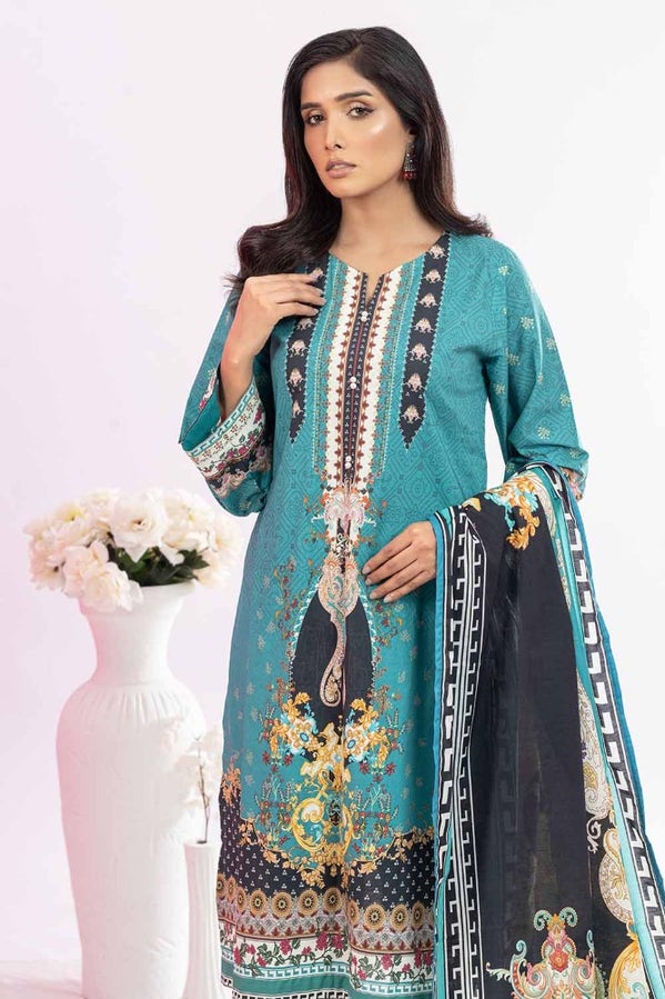 Gul Ahmed 3PC Unstitched Printed Lawn Suit CLP-32268