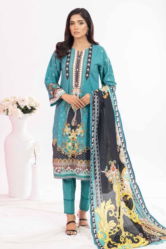 Gul Ahmed 3PC Unstitched Printed Lawn Suit CLP-32268