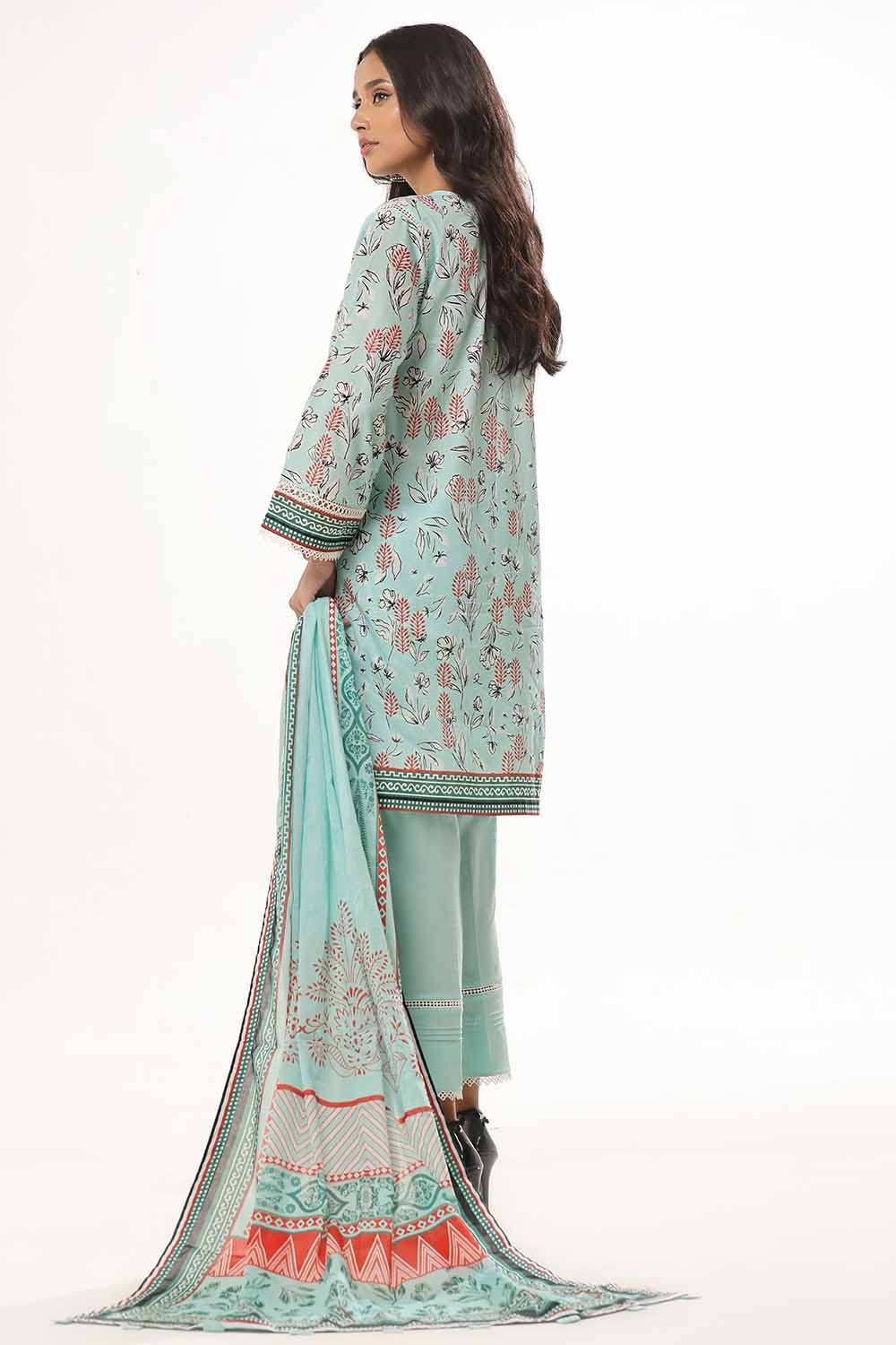 Gul Ahmed 3PC Unstitched Printed Lawn Suit CLP-32272 A