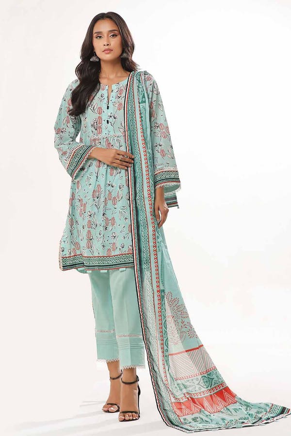 Gul Ahmed 3PC Unstitched Printed Lawn Suit CLP-32272 A