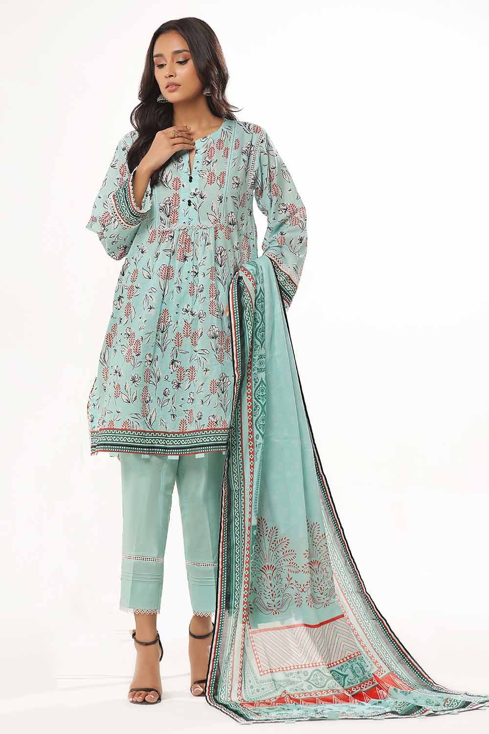 Gul Ahmed 3PC Unstitched Printed Lawn Suit CLP-32272 A