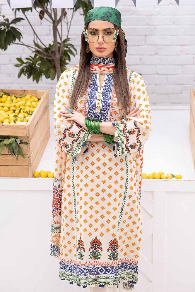 Gul Ahmed 3PC Unstitched Printed Lawn Suit CLP-32297 B