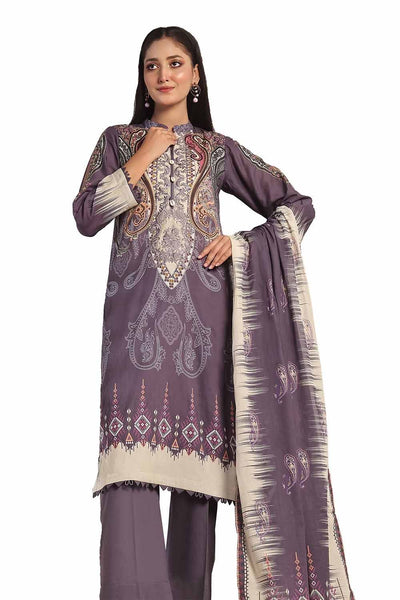 Gul Ahmed 3PC Unstitched Embroidered Printed Lawn Suit CLP-32312