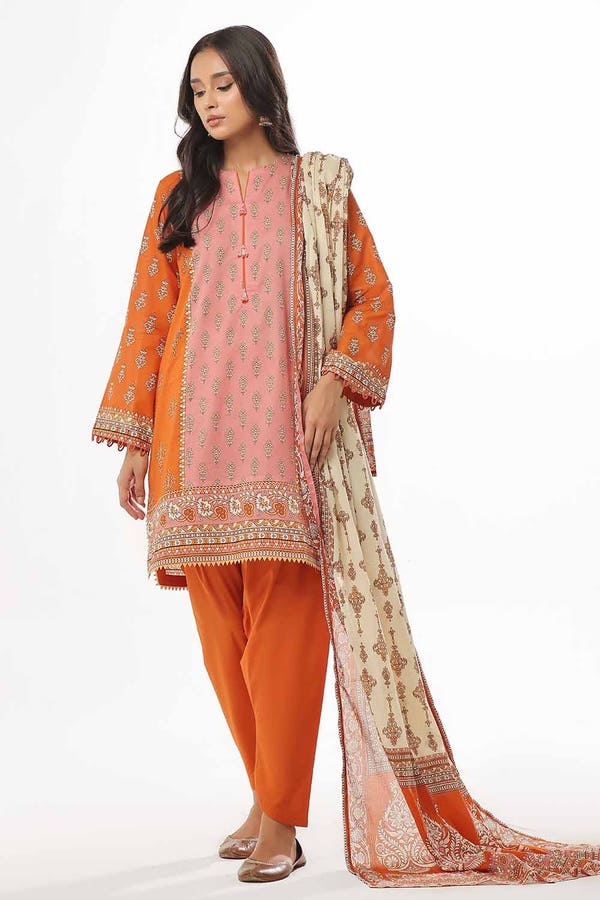 Gul Ahmed 3PC Unstitched Printed Lawn Suit CLP-32321 A