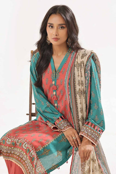 Gul Ahmed 3PC Unstitched Printed Lawn Suit CLP-32321 B