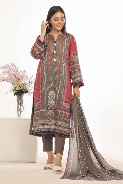 Gul Ahmed 3PC Unstitched Printed Lawn Suit CLP-42002