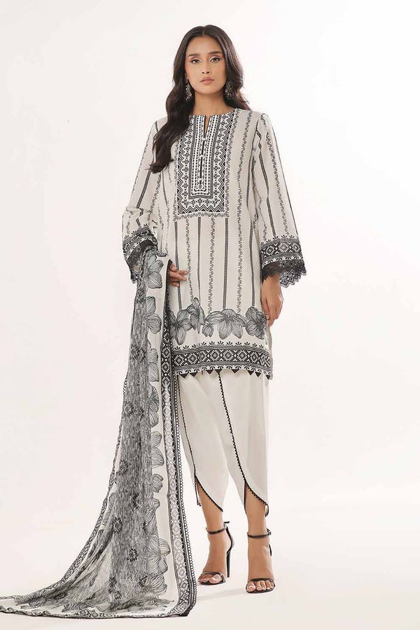 Gul Ahmed 3PC Unstitched Printed Lawn Suit CLP-42020 A