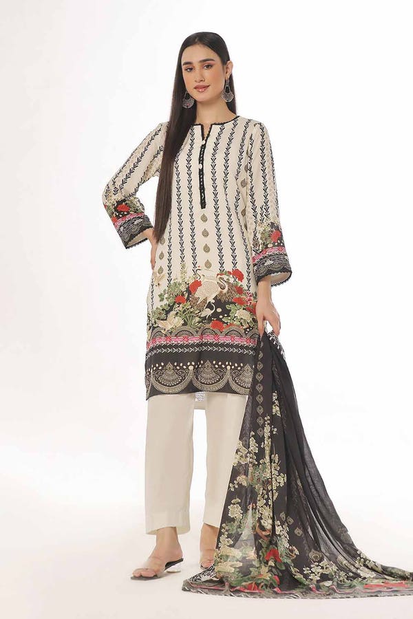 Gul Ahmed 3PC Unstitched Printed Lawn Suit CLP-42060