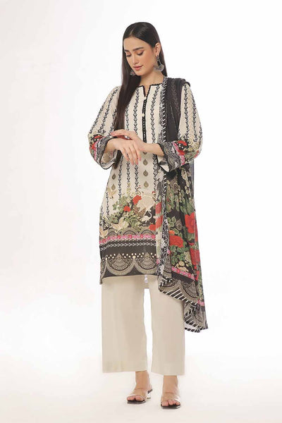 Gul Ahmed 3PC Unstitched Printed Lawn Suit CLP-42060