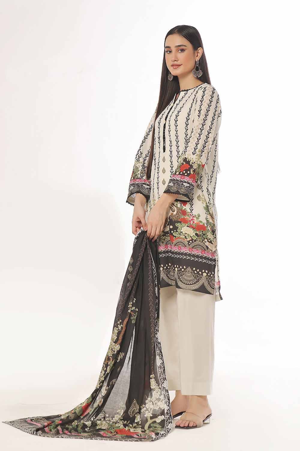 Gul Ahmed 3PC Unstitched Printed Lawn Suit CLP-42060