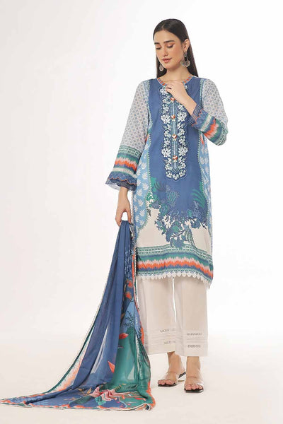 Gul Ahmed 3PC Unstitched Embroidered Printed Lawn Suit CLP-42067