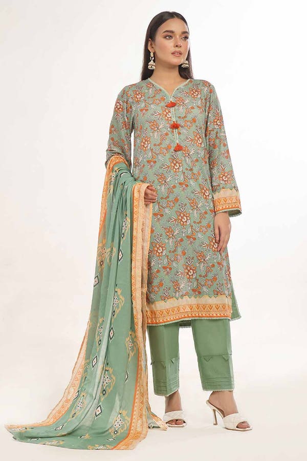 Gul Ahmed 3PC Unstitched Printed Lawn Suit CLP-42068