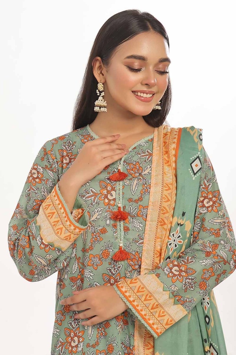 Gul Ahmed 3PC Unstitched Printed Lawn Suit CLP-42068