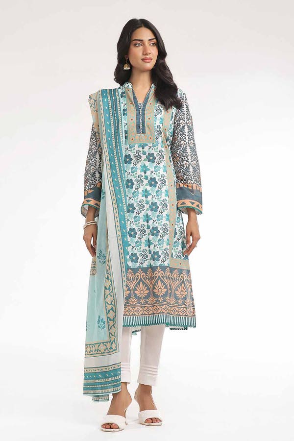 Gul Ahmed 3PC Unstitched Printed Lawn Suit CLP-42069