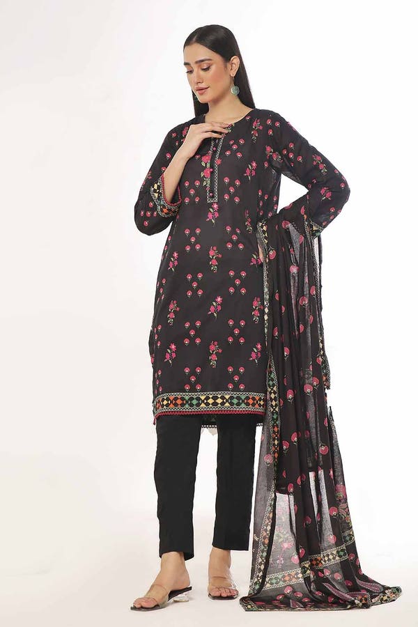 Gul Ahmed 3PC Unstitched Printed Lawn Suit CLP-42140