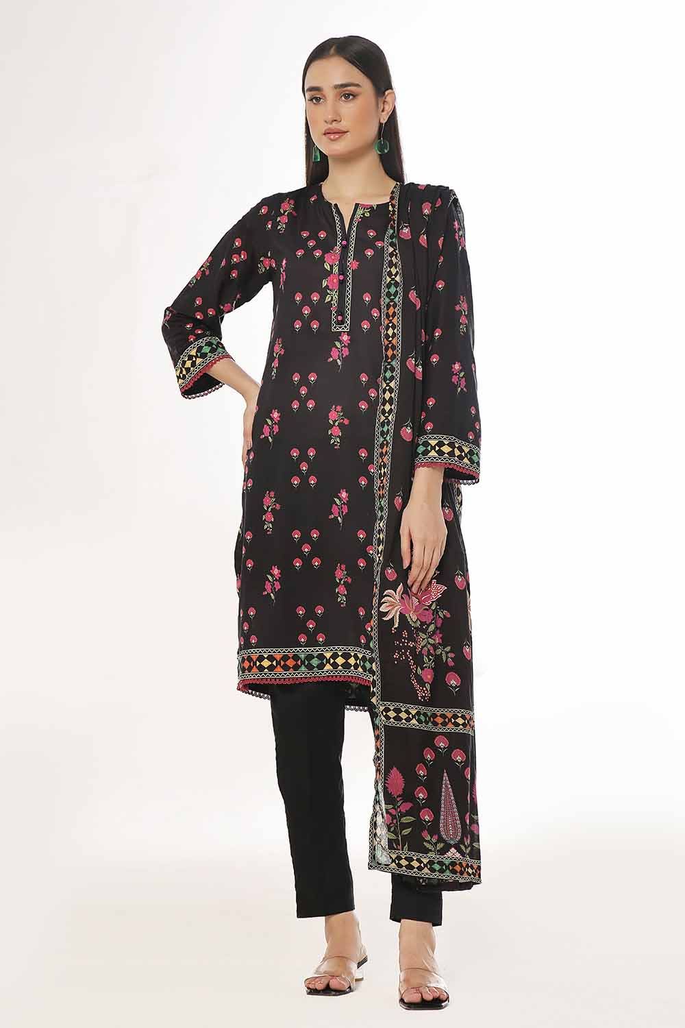 Gul Ahmed 3PC Unstitched Printed Lawn Suit CLP-42140