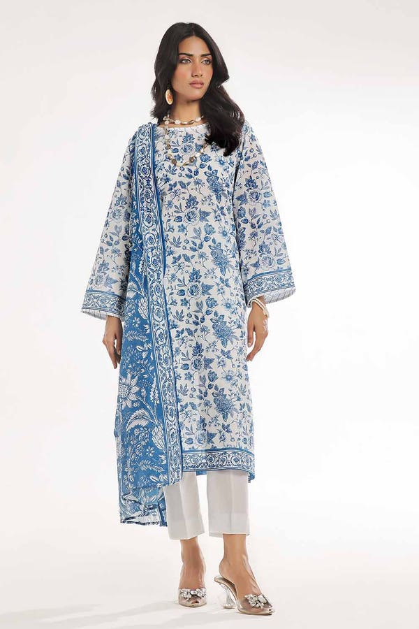 Gul Ahmed 3PC Unstitched Printed Lawn Suit CLP-42146