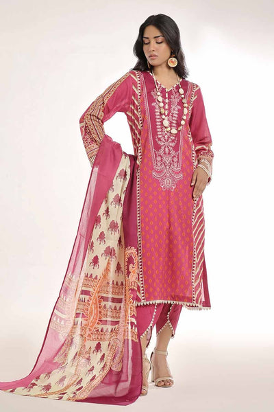 Gul Ahmed 3PC Unstitched Printed Lawn Suit CLP-42153