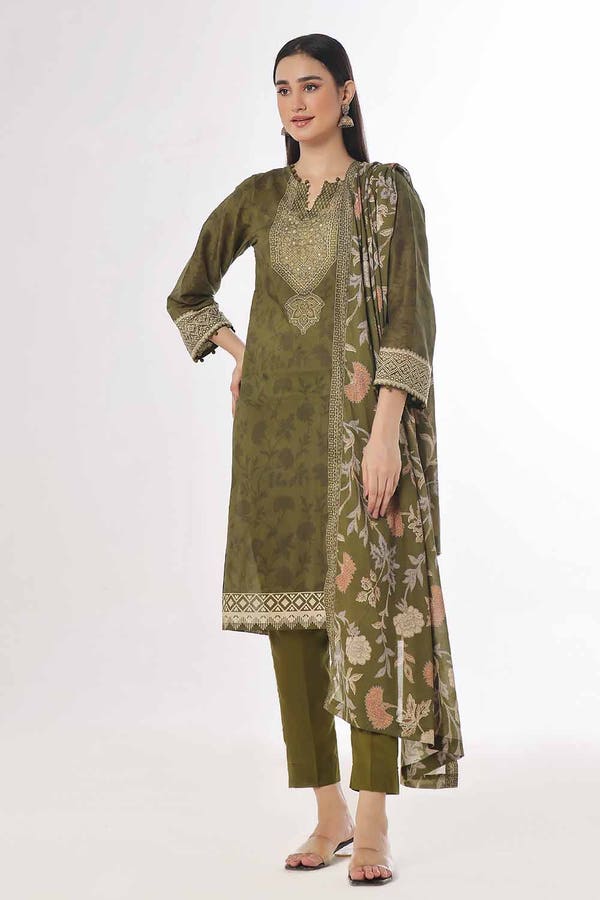 Gul Ahmed 3PC Unstitched Printed Lawn Suit CLP-42154