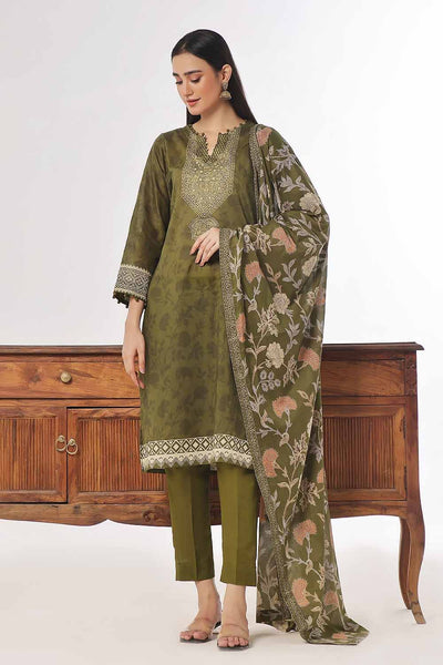 Gul Ahmed 3PC Unstitched Printed Lawn Suit CLP-42154