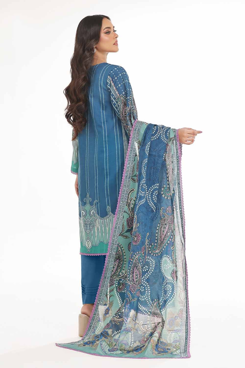 Gul Ahmed 3PC Unstitched Printed Lawn Suit CLP-42162