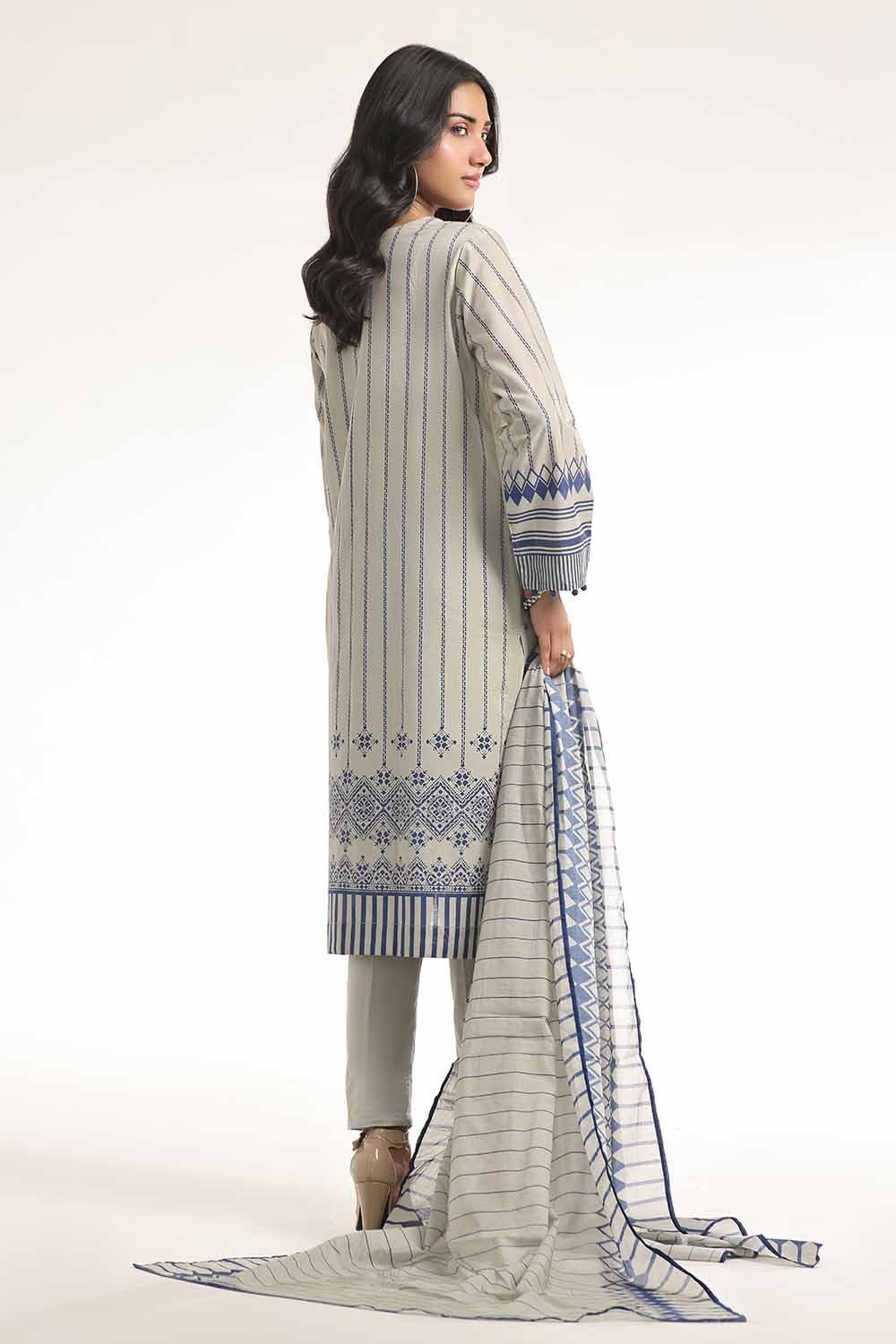 Gul Ahmed 3PC Unstitched Printed Lawn Suit CLP-42163