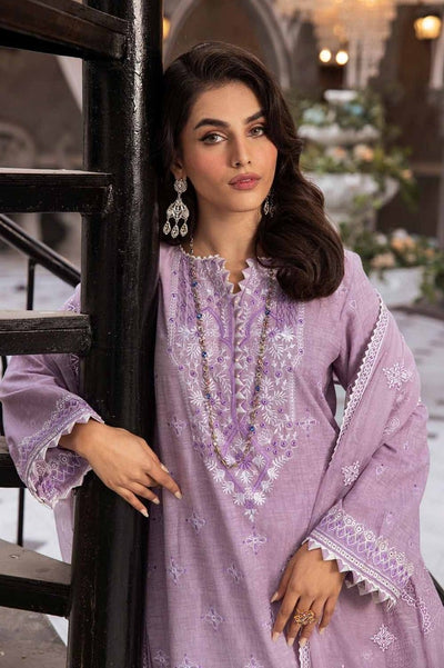 Gul Ahmed 3PC Embroidered Jacquard Unstitched Suit with Emboss and Glitter Printed Net Dupatta - CN-42001