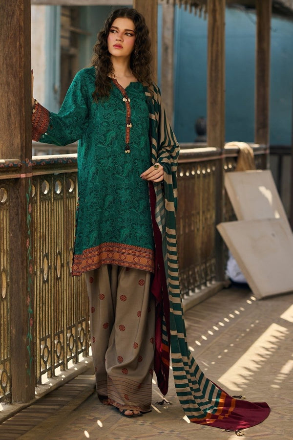 Charizma 3 Pc Unstitched Printed Linen Suit - CPW5-20