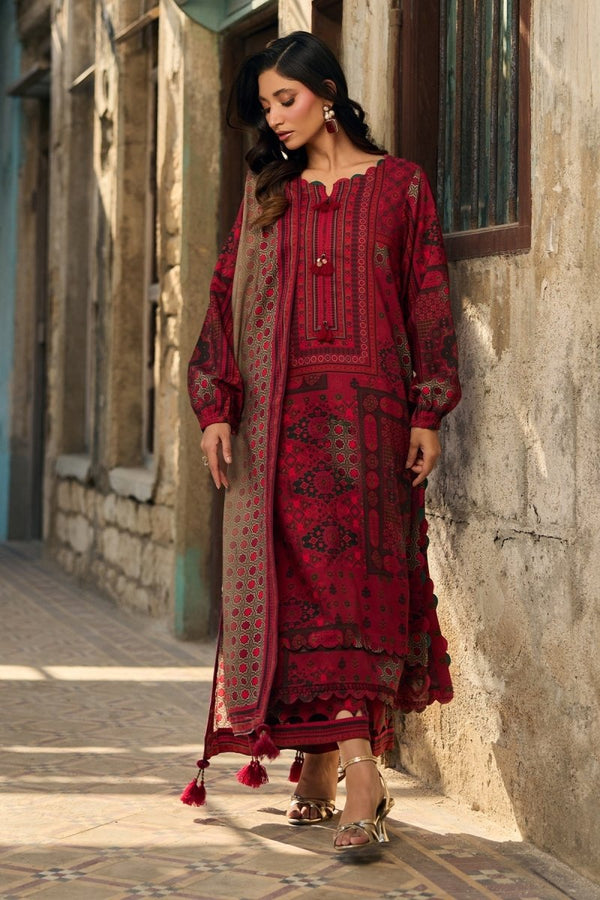 Charizma 3 Pc Unstitched Printed Linen Suit - CPW5-23