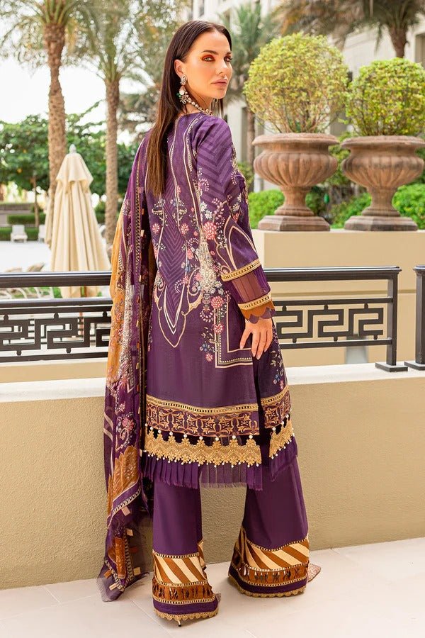 Jade Classic 3 Piece Unstitched Digital Printed Cotton Satin Suit - CS-19999 B